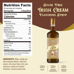 Sugar Free Irish Cream Coffee Syrup