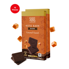 Dark Chocolate Caramel Crunch Keto Bark